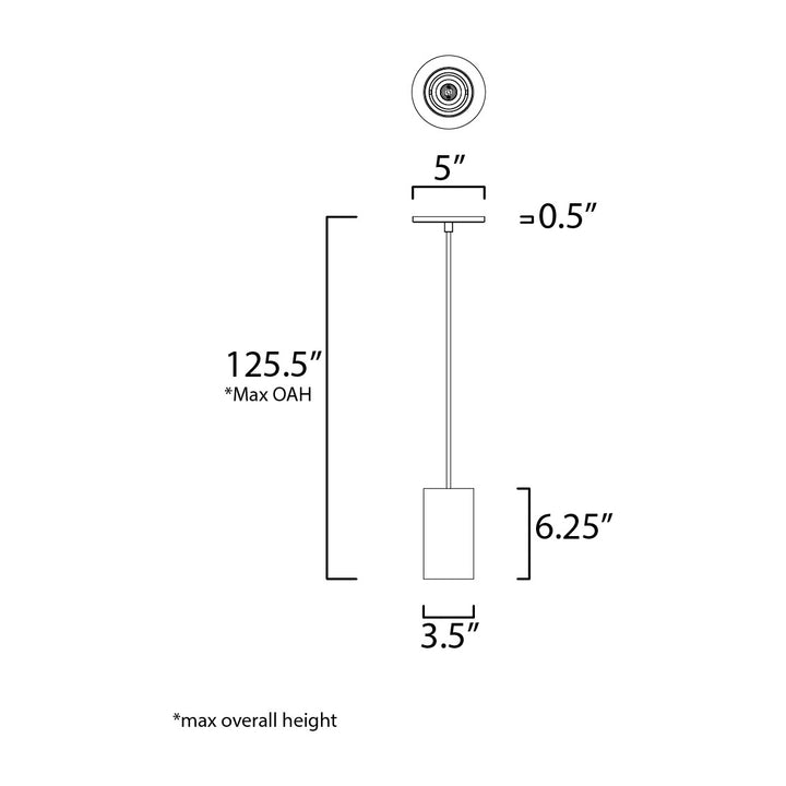 Dwell LED Pendant 255002 by Studio M Lighting – line drawing