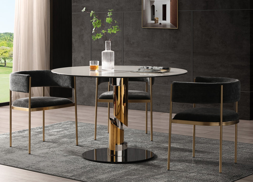 Gloria Round Dining Table by Whiteline Modern Living – lifestyle