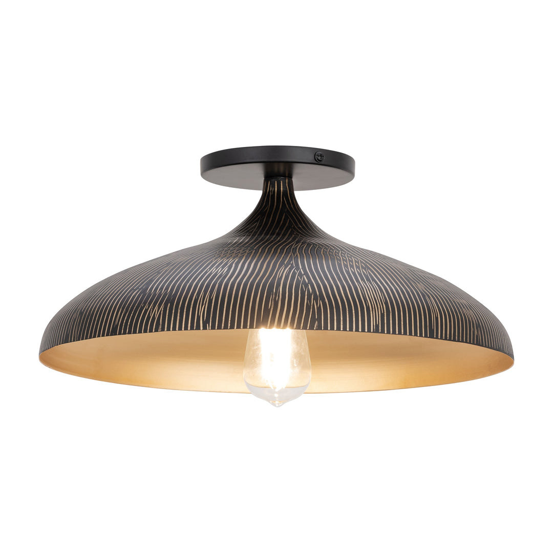 Fleur Flush Mount by Studio M Lighting in Black / Gold