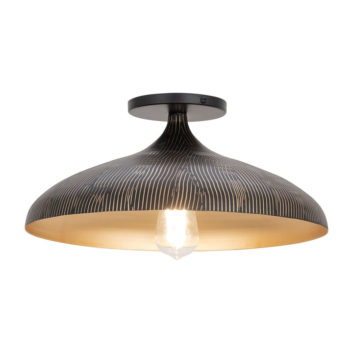 Fleur Flush Mount by Studio M Lighting in Black / Gold