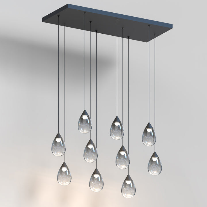 Dewdrop 10-Light LED Linear Pendant by Studio M Lighting – lifestyle