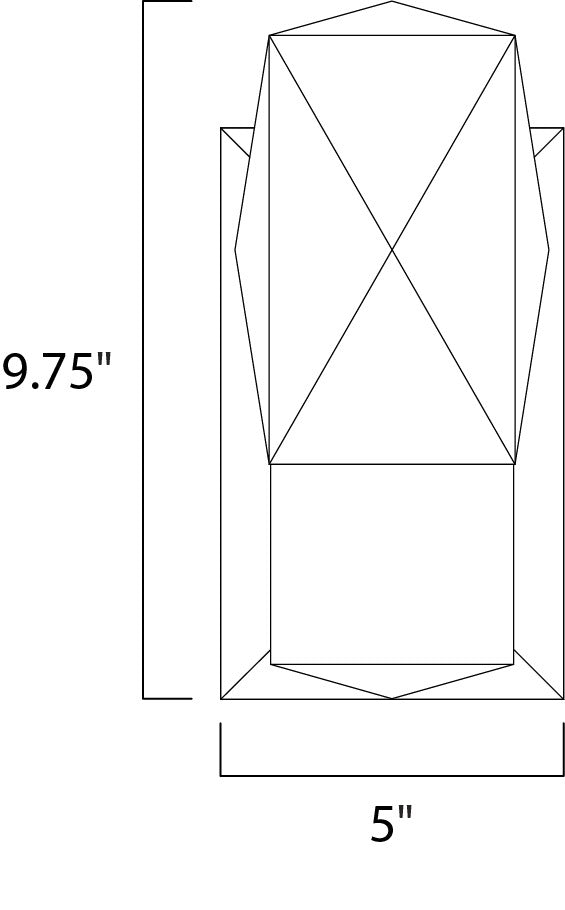 Empire 2-Light LED Wall Sconce by Studio M Lighting – line drawing