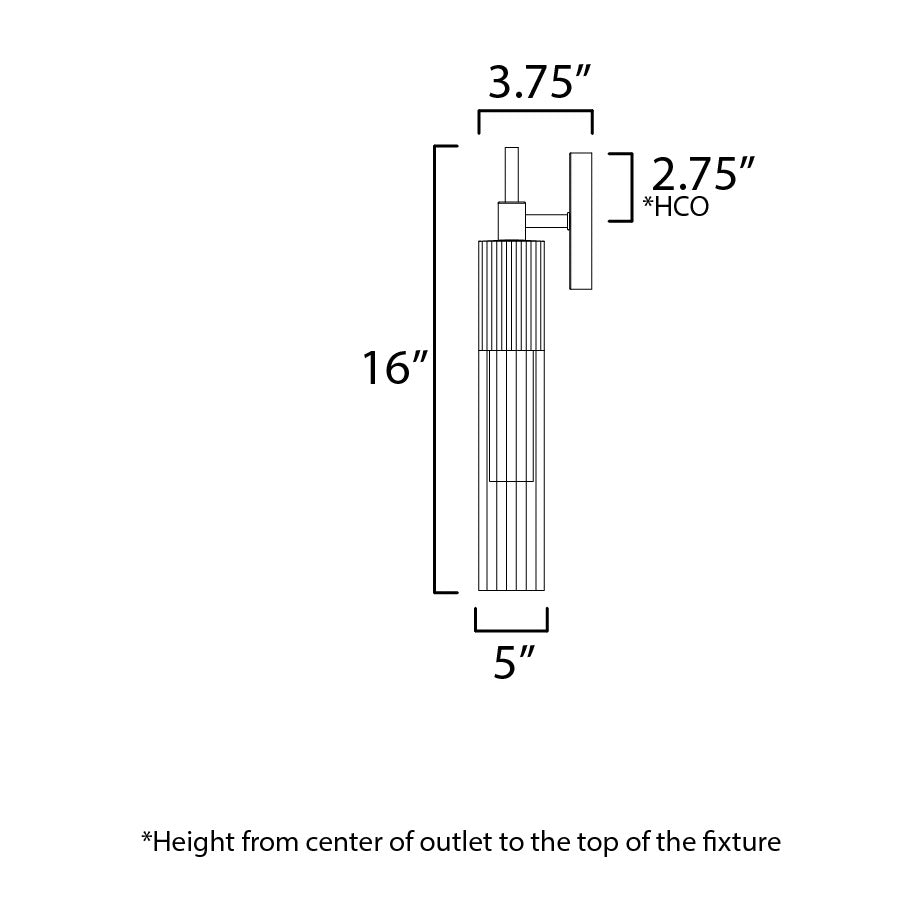 Reeds LED Sconce by Studio M Lighting – line drawing