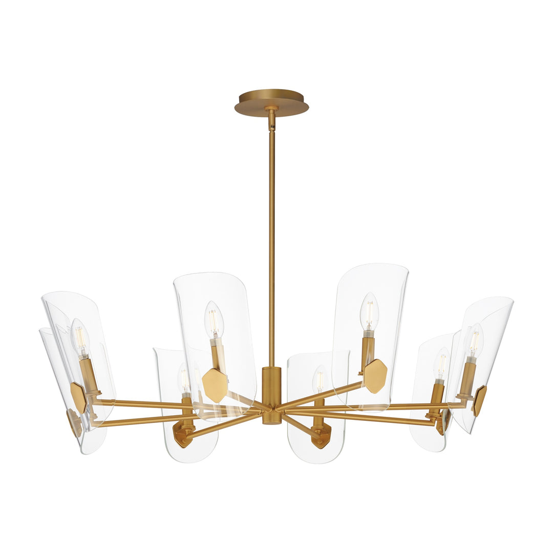 Armory 8-Light Chandelier by Studio M Lighting in Natural Aged Brass