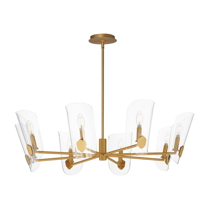 Armory 8-Light Chandelier by Studio M Lighting in Natural Aged Brass