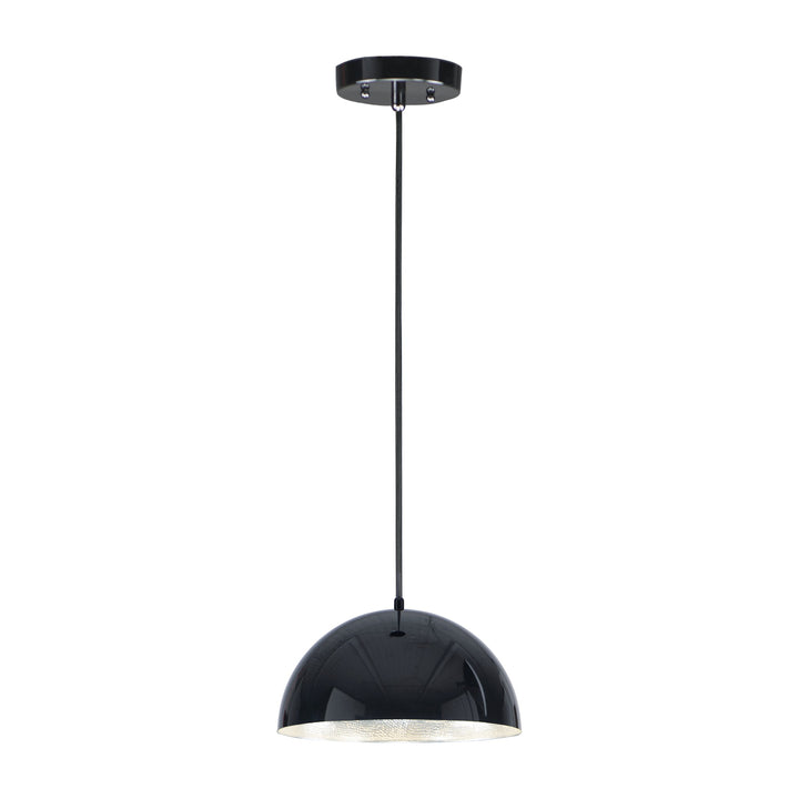 Hemisphere LED Pendant 254902 by Studio M Lighting in Gloss Black / Aluminum