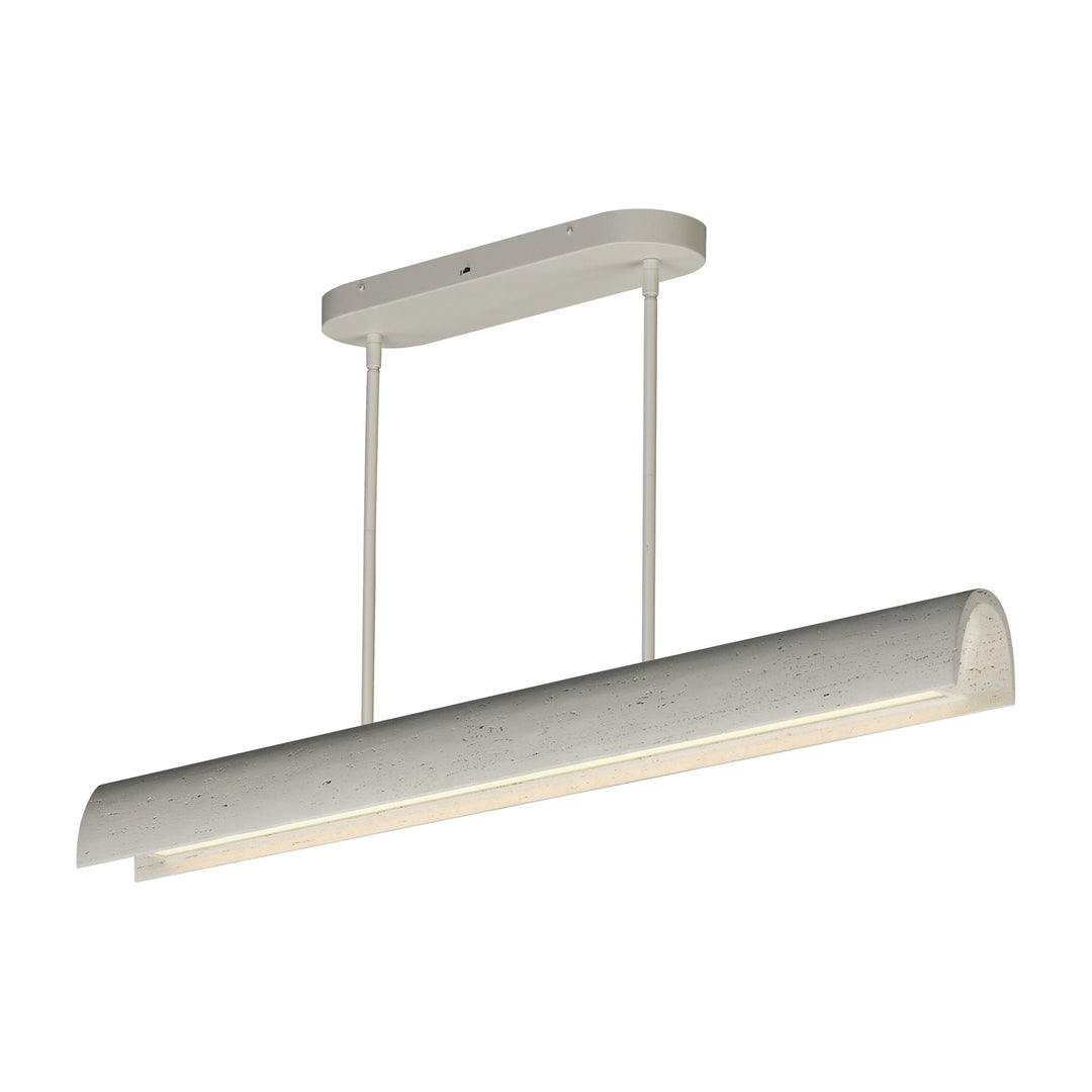 Matera 50 LED Linear Arch Pendant by Studio M Lighting in Chaulk White