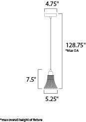 Geist LED Wall Sconce by Studio M Lighting – line drawing