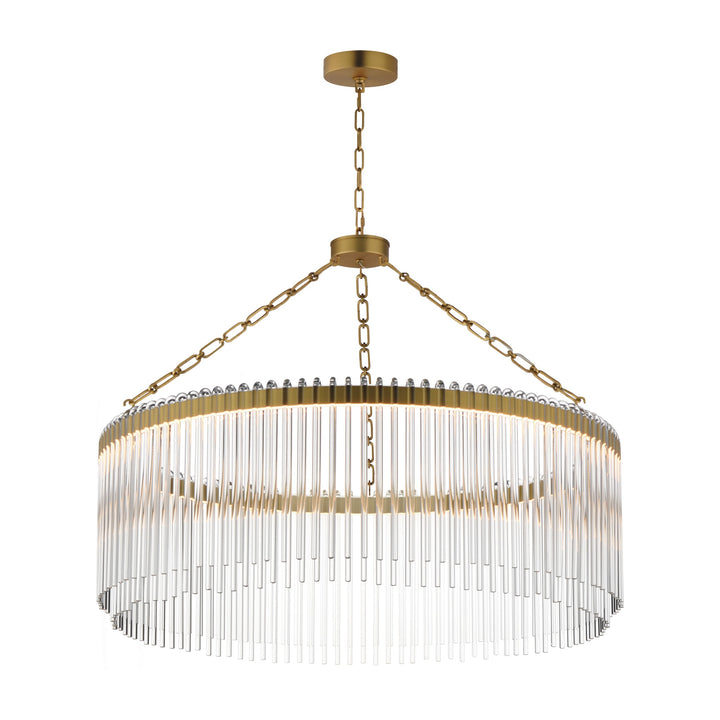 Jolie 34 LED Pendant by Studio M Lighting in Natural Aged Brass