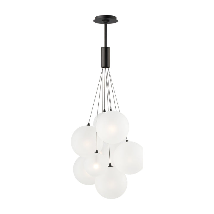 Burst 9-Light LED Pendant by Studio M Lighting in Satin Nickel