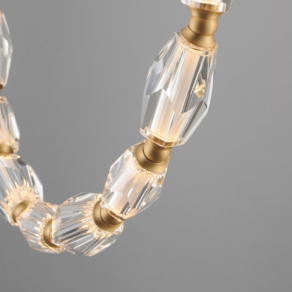 Dolce Vita 108" LED Pendant by Studio M Lighting – crystal detail