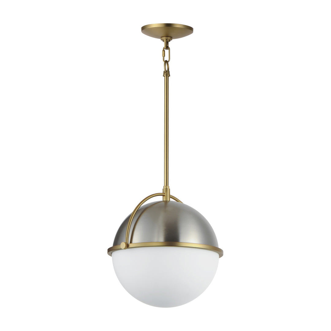 Duke 12 Single Pendant by Studio M Lighting in Satin Nickel / Satin Brass
