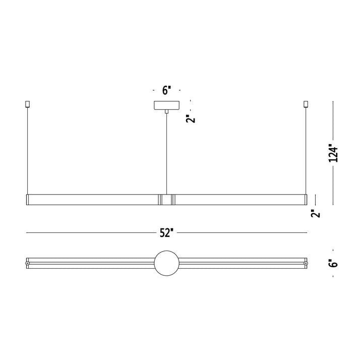 Vanish 52 LED Pendant by Studio M Lighting – line drawing