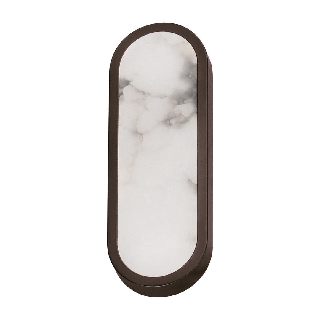 Plinth 15 LED Alabaster Wall Sconce by Studio M Lighting in Dark Bronze