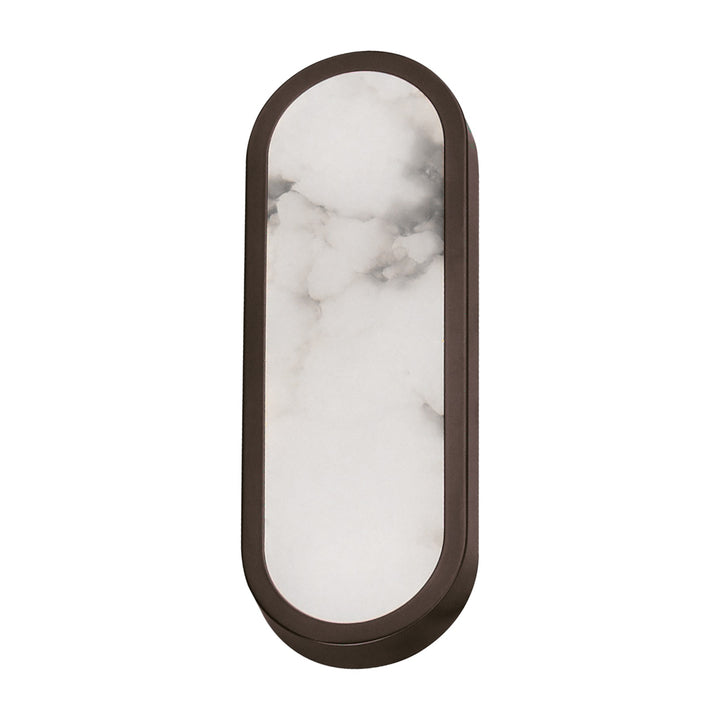 Plinth 15 LED Alabaster Wall Sconce by Studio M Lighting in Dark Bronze