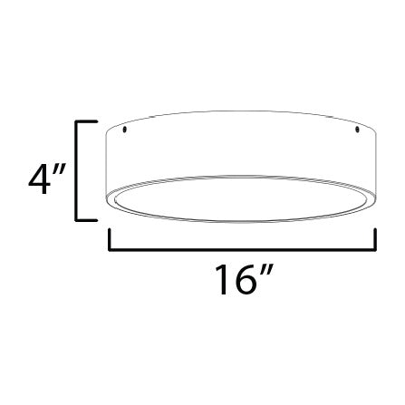 Tommy 16 2-Light Surface Mount by Studio M Lighting – line drawing