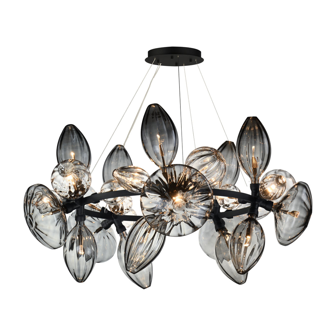 Ray Dance Cluster Ray Dance 30-Light 5 Cluster LED Pendant by Studio M Lighting