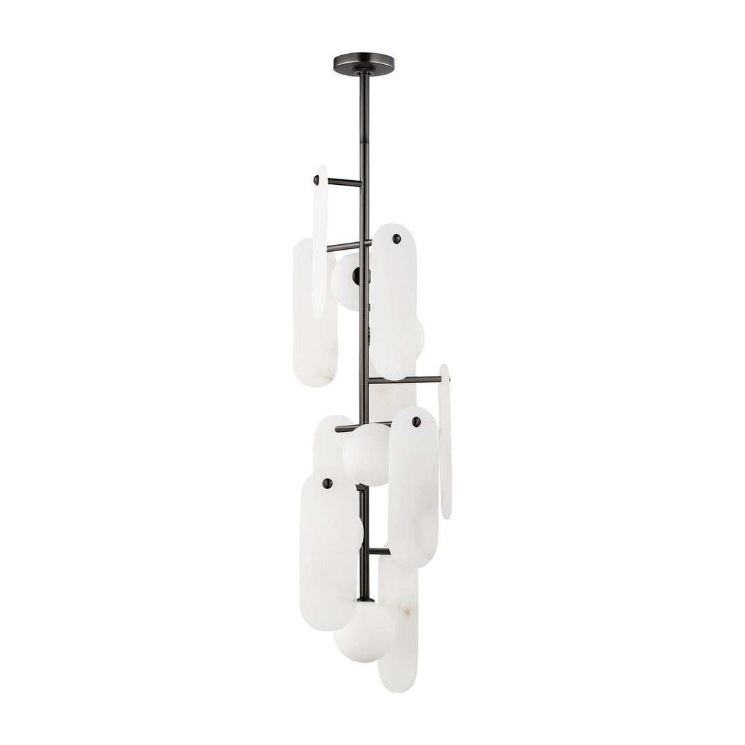 Megalith - Stone Megalith 5-Light Vertical Pendant by Studio M Lighting in Gunmetal