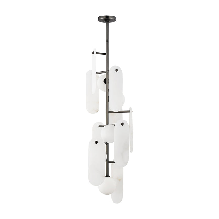 Megalith - Stone Megalith 5-Light Vertical Pendant by Studio M Lighting in Gunmetal