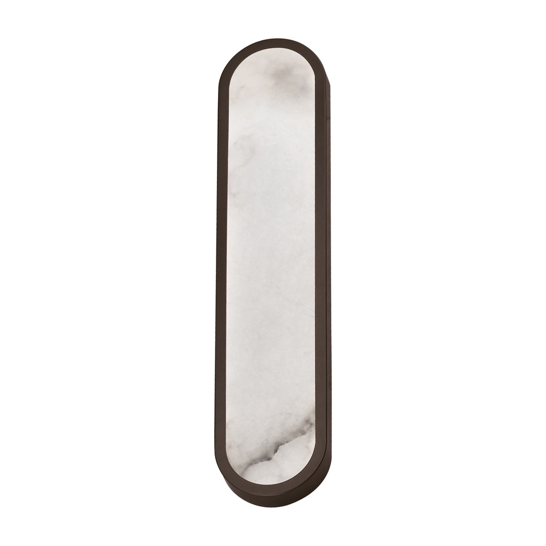 Plinth 24 LED Alabaster Wall Sconce by Studio M Lighting in Dark Bronze