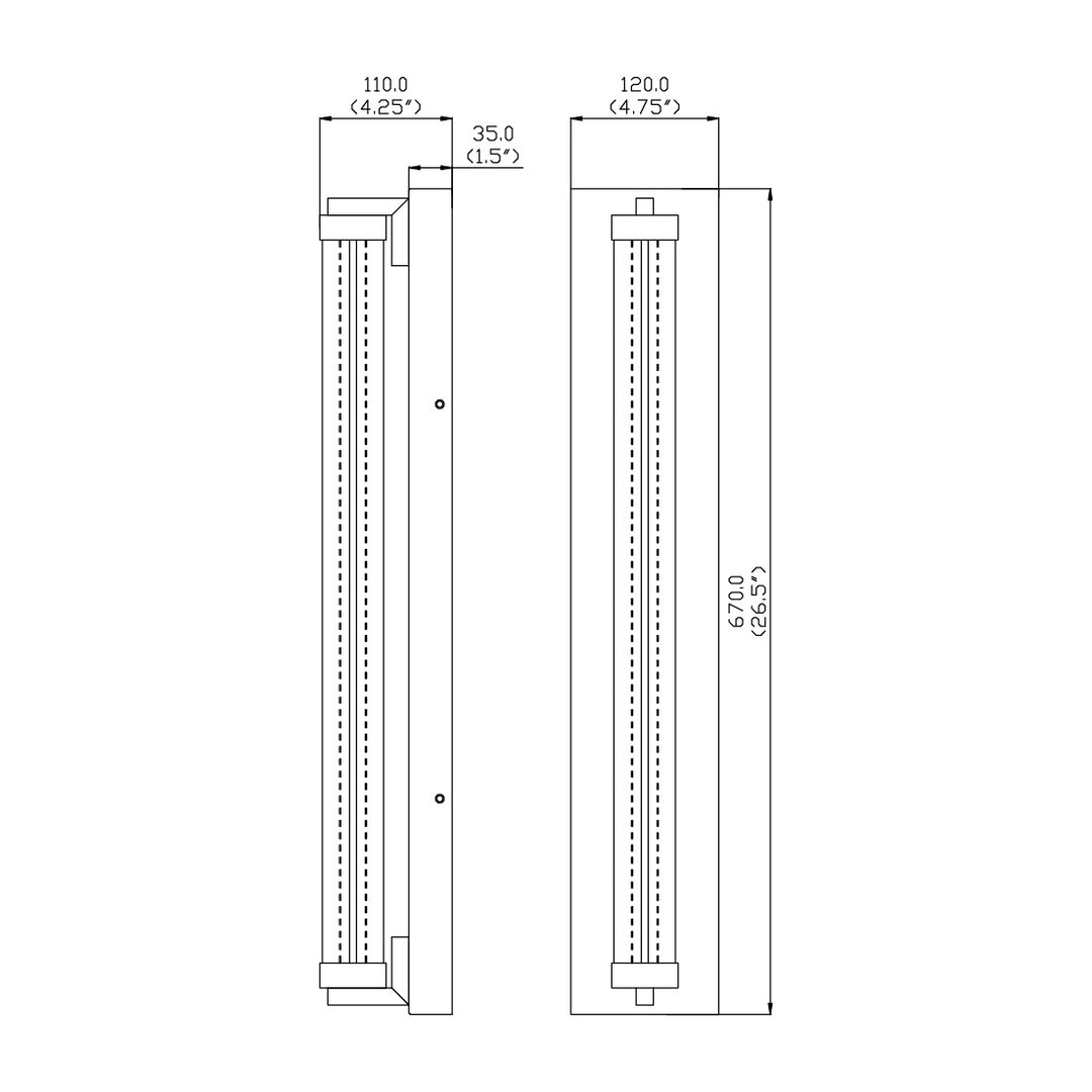 Fuse 18 LED Outdoor Wall Sconce by Studio M Lighting – line drawing