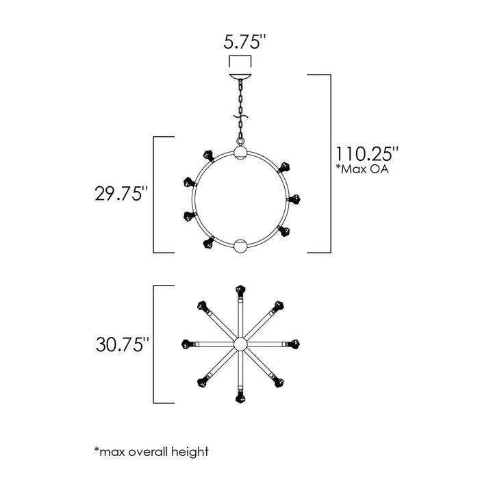 Norma Jeane Pendant 23774 by Studio M Lighting – line drawing