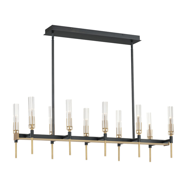 Flambeau 10-Light Linear LED Chandelier by Studio M Lighting