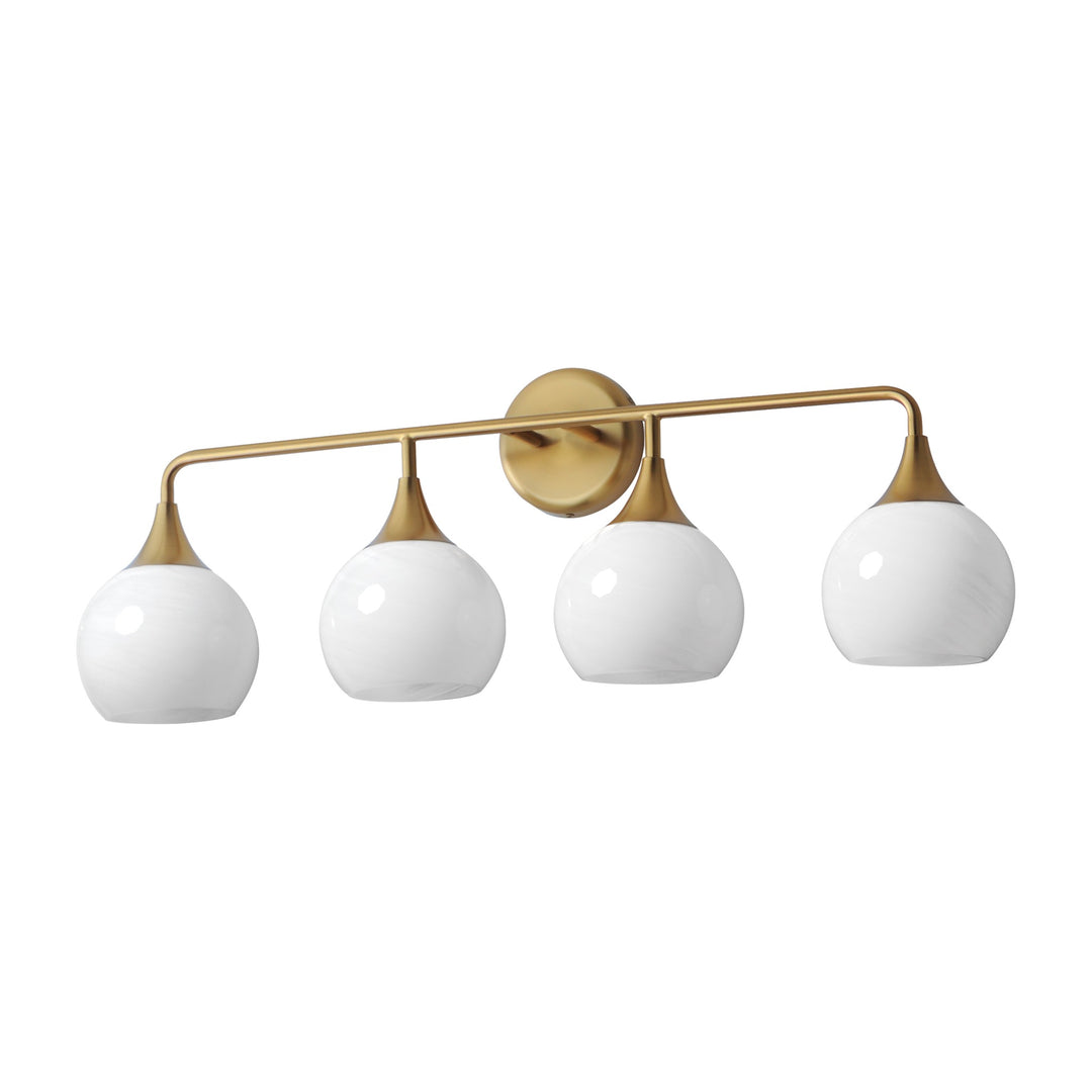 Neve 4-Light Bath Vanity by Studio M Lighting in Natural Aged Brass