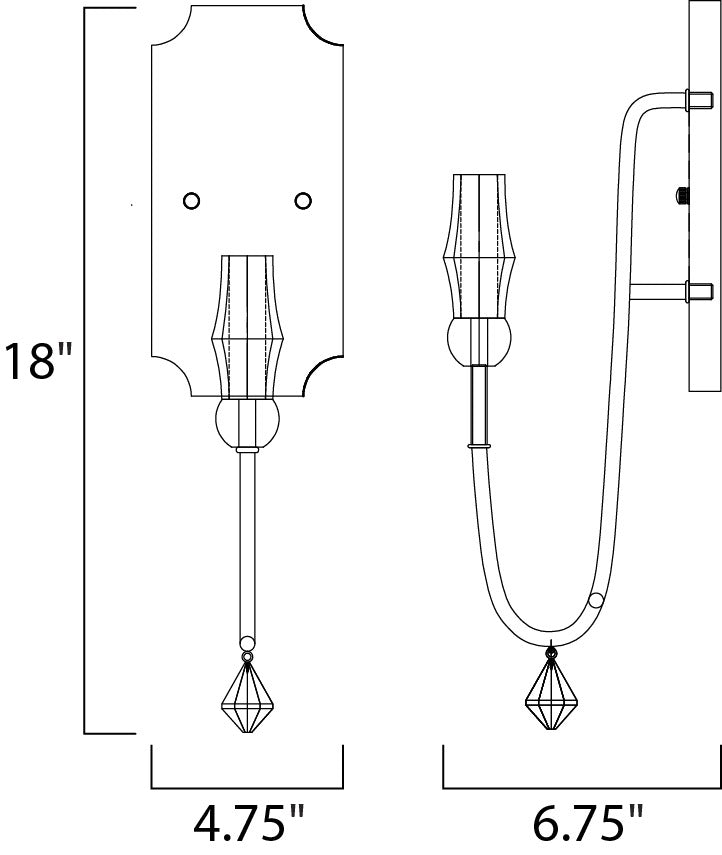Brut Wall Sconce by Studio M Lighting – line drawing