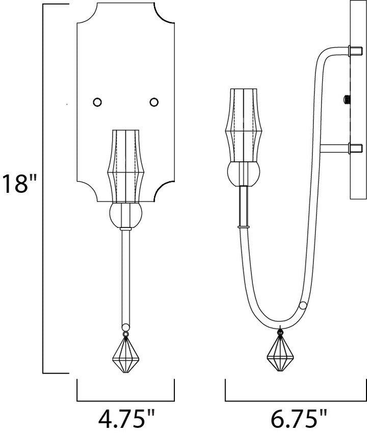 Brut Wall Sconce by Studio M Lighting – line drawing