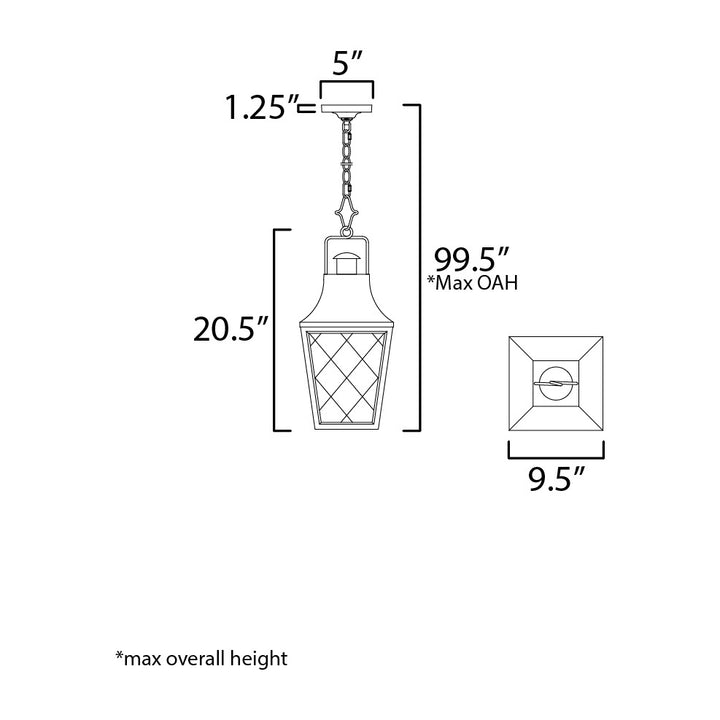 Storybook 1-Light Pendant by Studio M Lighting – line drawing