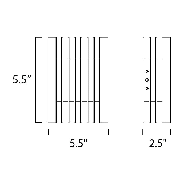 Rampart Small LED Outdoor Wall Sconce by Studio M Lighting – line drawing