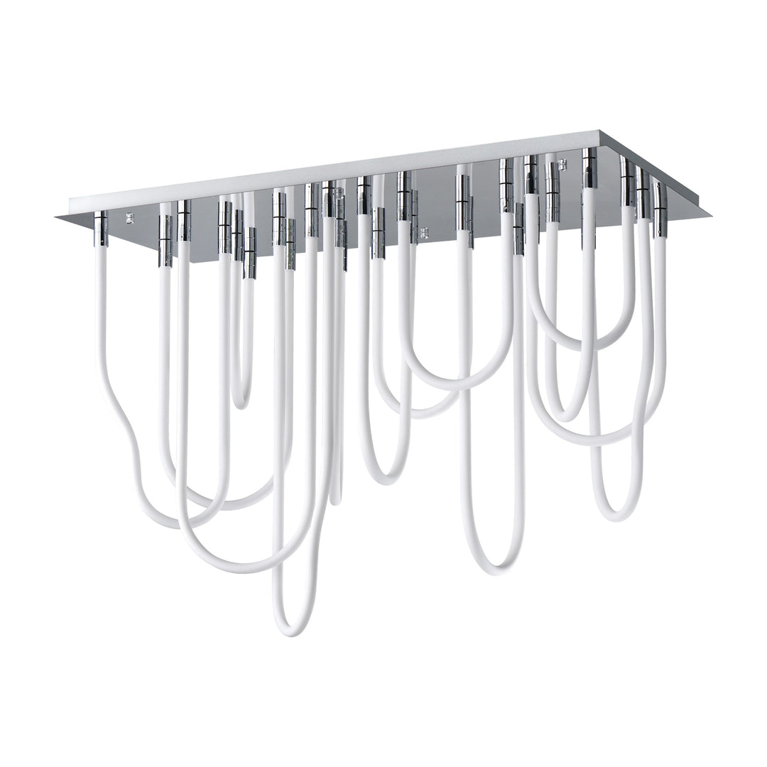 Soleil 14-Light LED SQ Flush Mount by Studio M Lighting in Polished Chrome