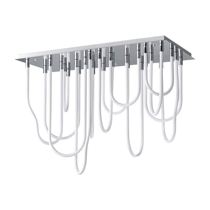 Soleil 14-Light LED SQ Flush Mount by Studio M Lighting in Polished Chrome