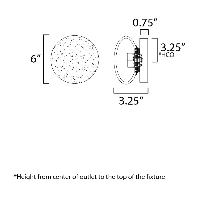 Soda Pop 6" LED Wall Sconce by Studio M Lighting – line drawing