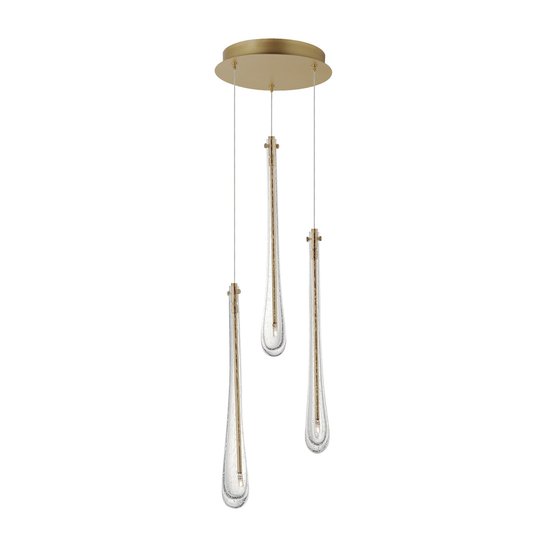 Stillo 3-Light LED Pendant by Studio M Lighting in Gold