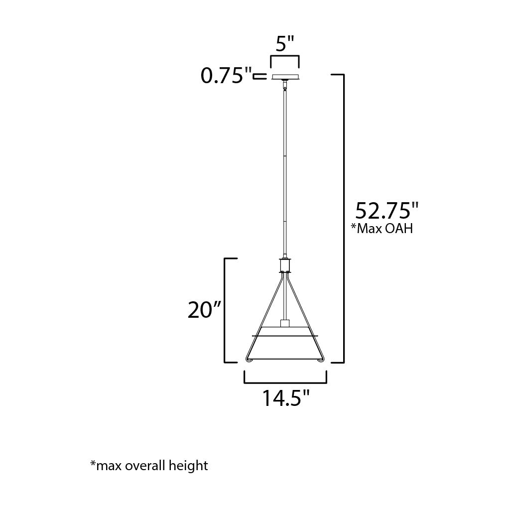 Cava LED Surface Mount by Studio M Lighting – line drawing