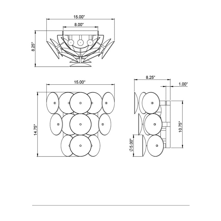 Loren Wall Sconce by Studio M Lighting – line drawing