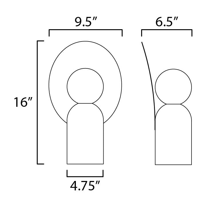 Satellite Accent Lamp by Studio M Lighting – line drawing