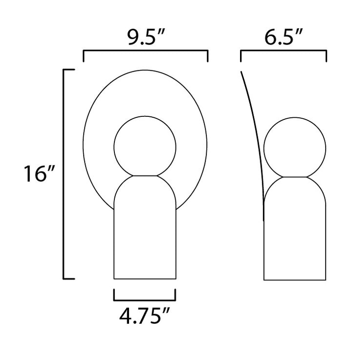 Satellite Accent Lamp by Studio M Lighting – line drawing