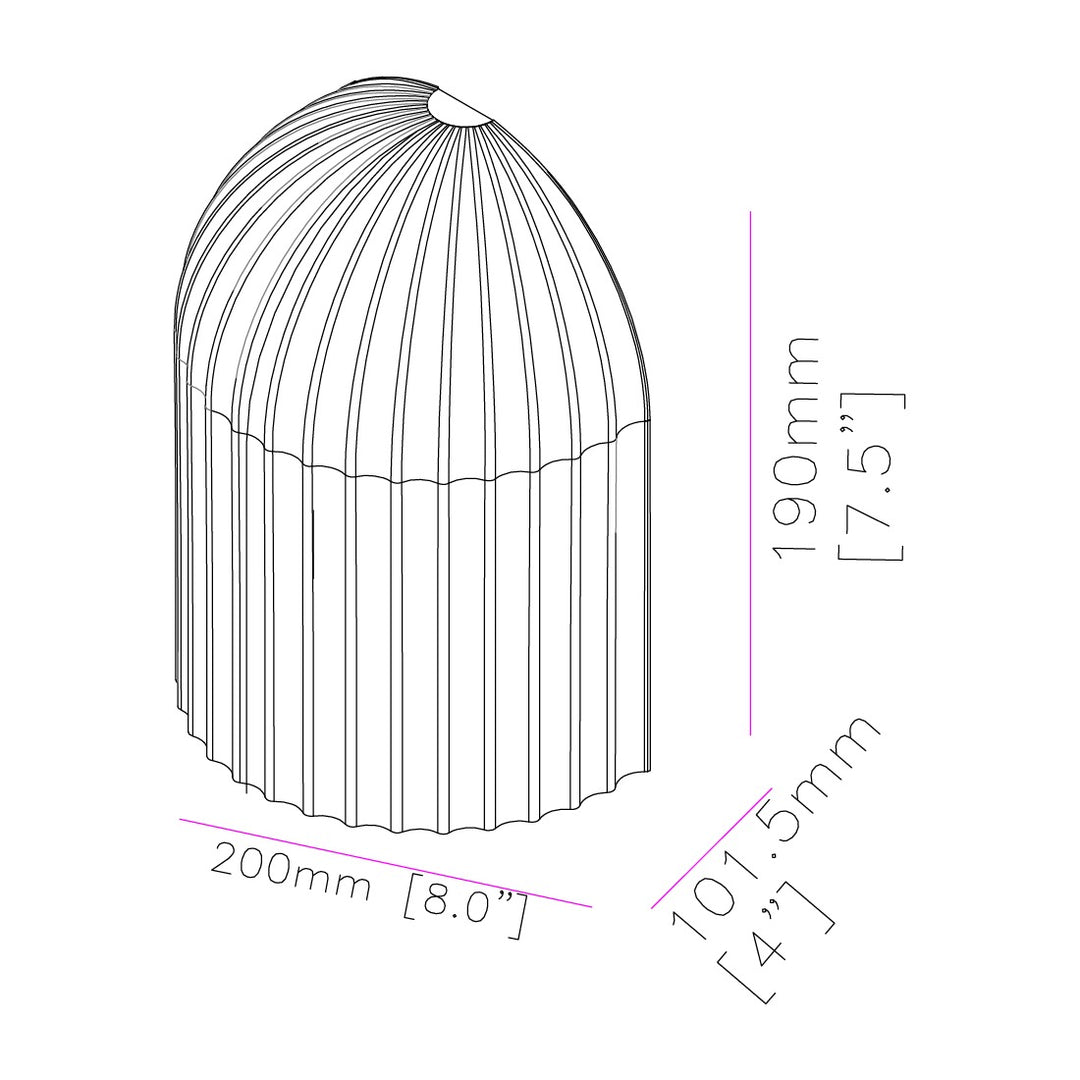 Basilica 1-Light LED Wall Sconce by Studio M Lighting – line drawing