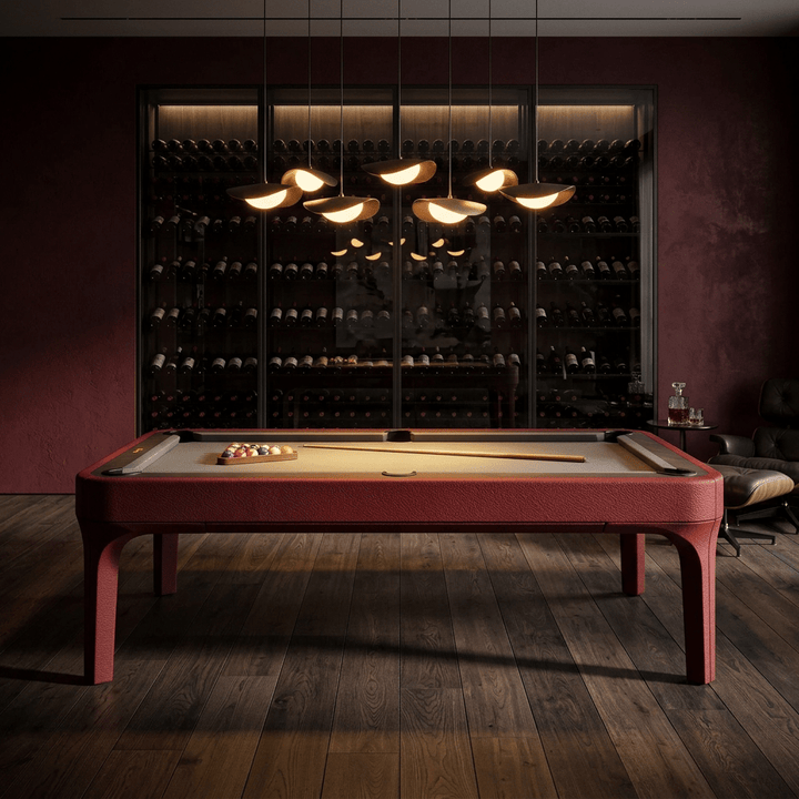 Luca Leather Modern Slate Pool Table