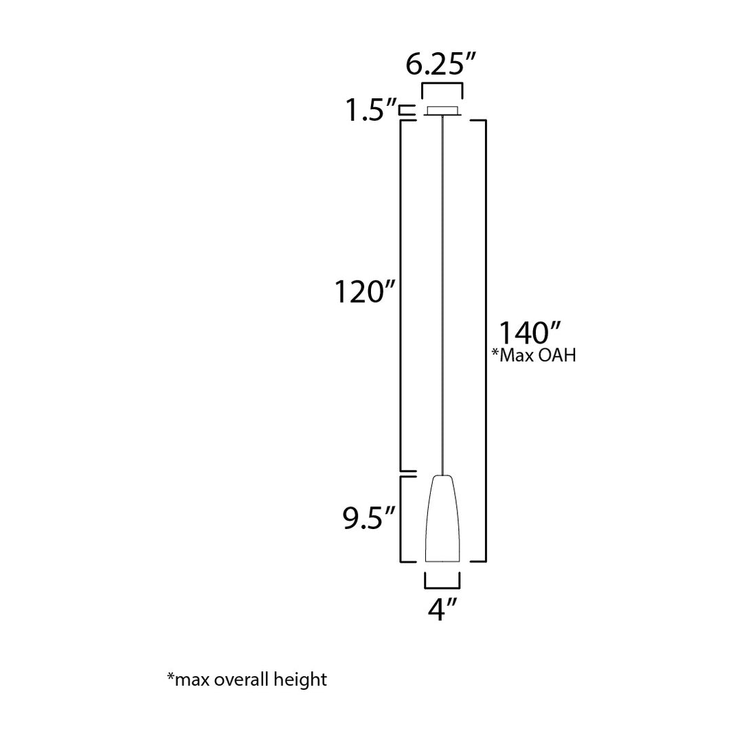 Stream Single LED Mini Pendant by Studio M Lighting – line drawing