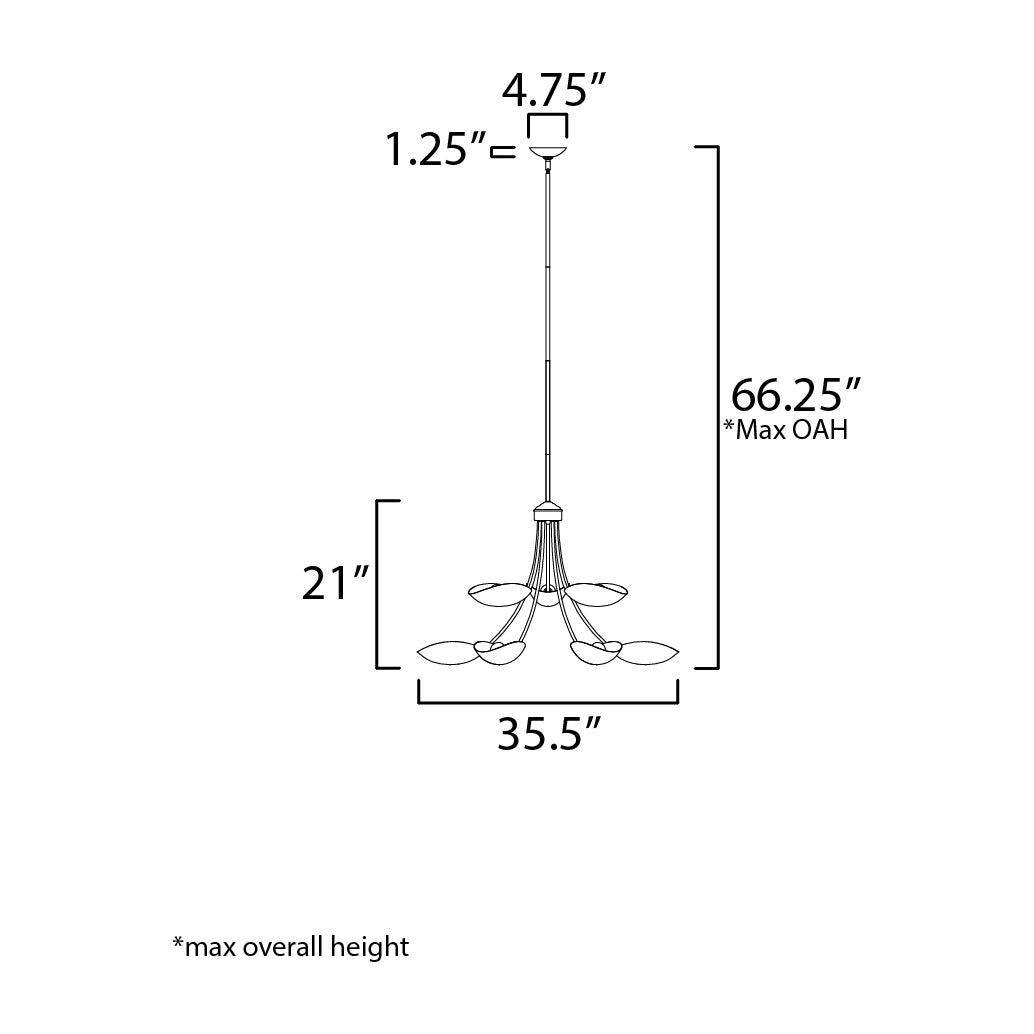 Maris Multi-Light Pendant by Studio M Lighting – line drawing