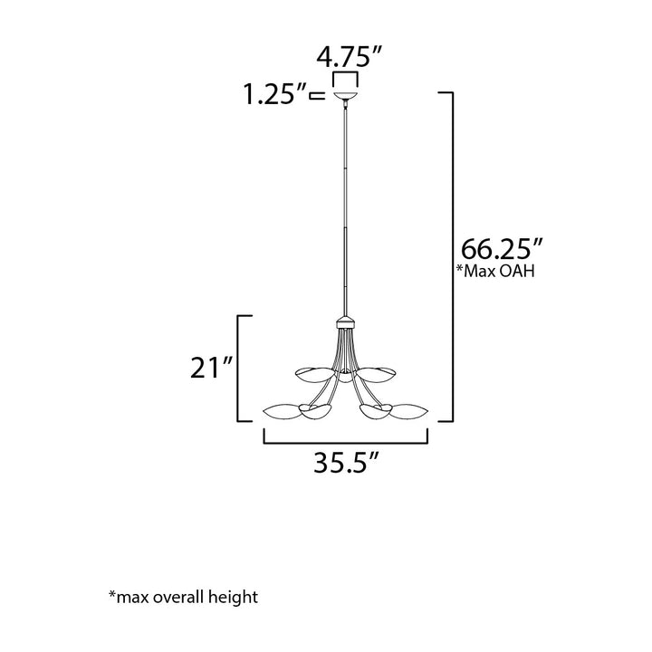 Maris Multi-Light Pendant by Studio M Lighting – line drawing