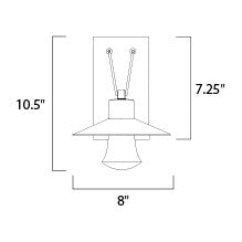 Cable Stay LED Outdoor Wall Lantern 564360 by Studio M Lighting – line drawing