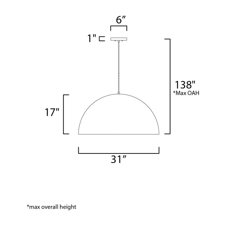 Hemisphere LED Pendant 254906 by Studio M Lighting – line drawing