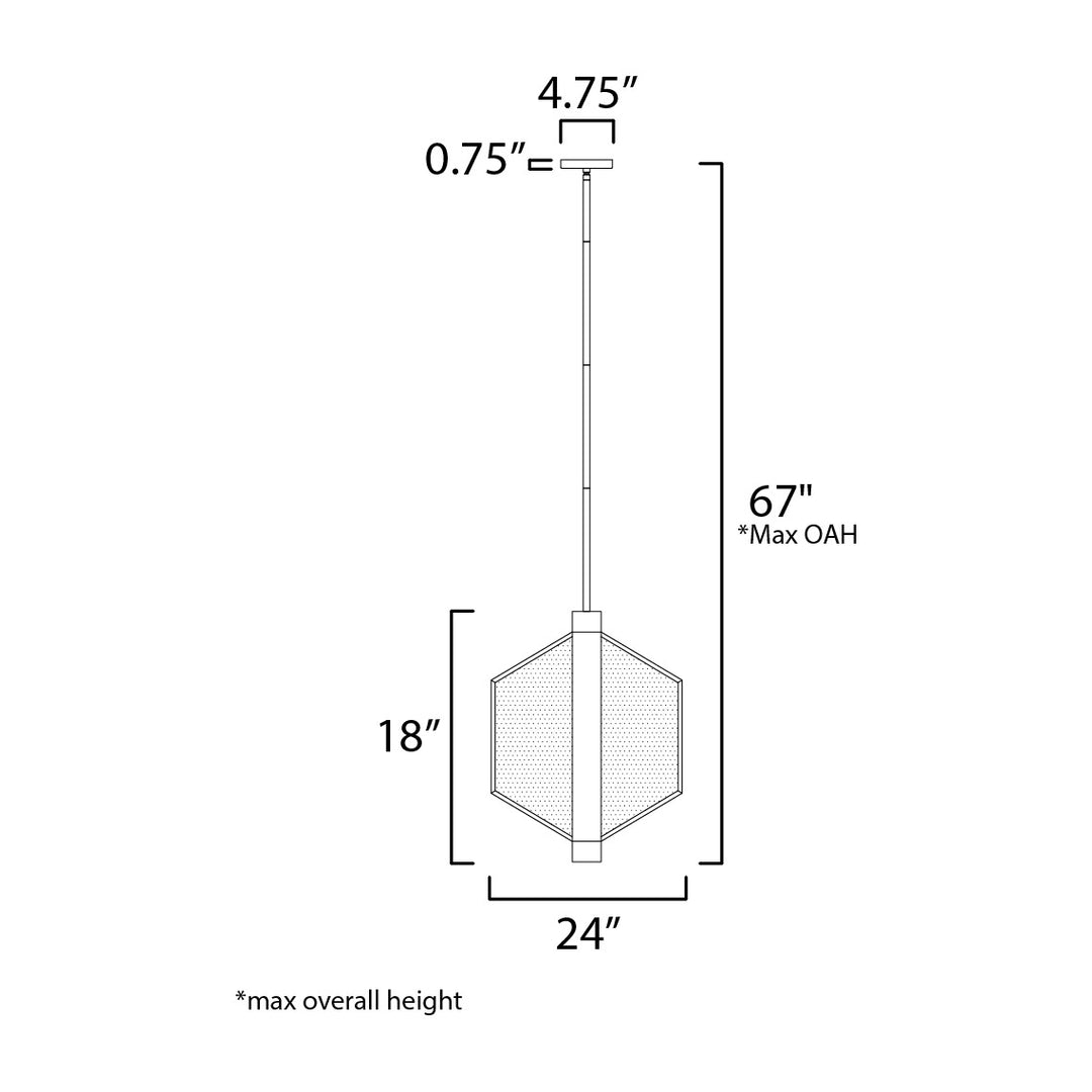 Telstar Medium LED Pendant by Studio M Lighting – line drawing