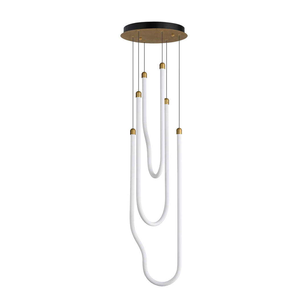 Soleil 3-Light LED Pendant by Studio M Lighting in Natural Aged Brass