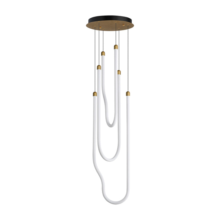 Soleil 3-Light LED Pendant by Studio M Lighting in Natural Aged Brass